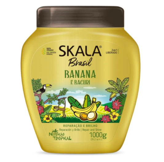 سكالا كريم الموز (حمام زيت, كريم تصفيف ترطيب. شعر معالج كيميائيا) نباتي 100%