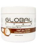 ماسك وحمام زيت شعر جوز الهند من جلوبال ستار - 500 مل