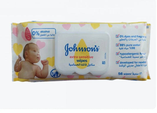 مناديل جونسون فائقة الحساسية 56 منديل